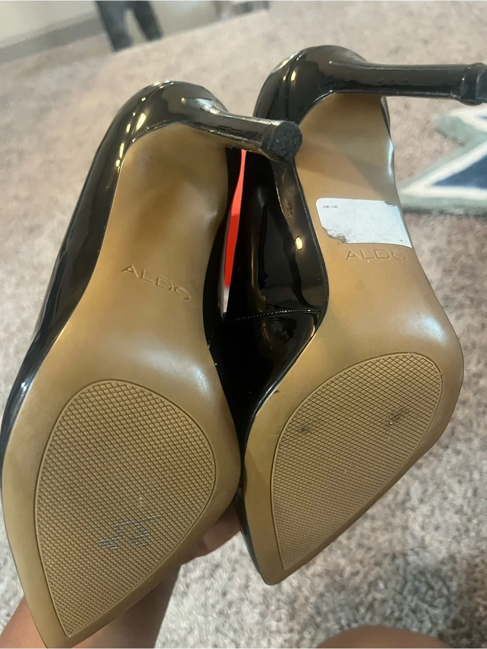 Aldo Black Patent Pointed-Toe Stiletto Pumps